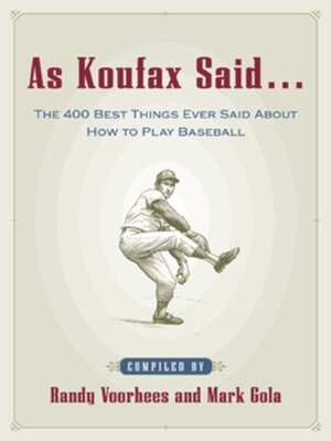 cover image of As Koufax Said...